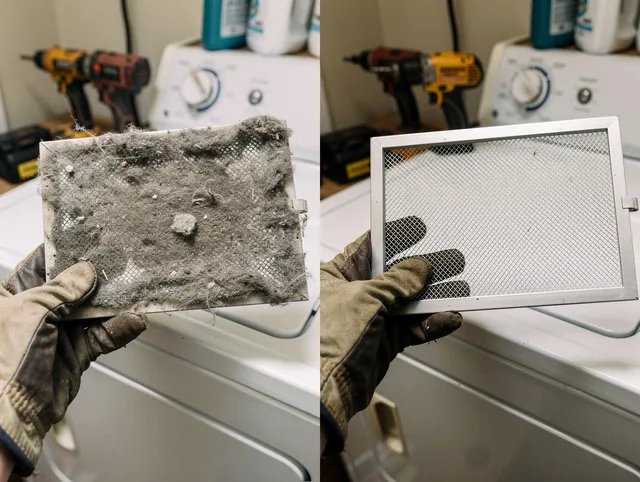 Professional lint trap cleaning by Derby Dryer Vent Cleaning in Derby