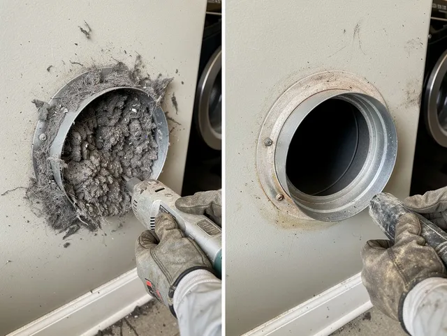 Professional clogged vent cleaning by Derby Dryer Vent Cleaning in Derby