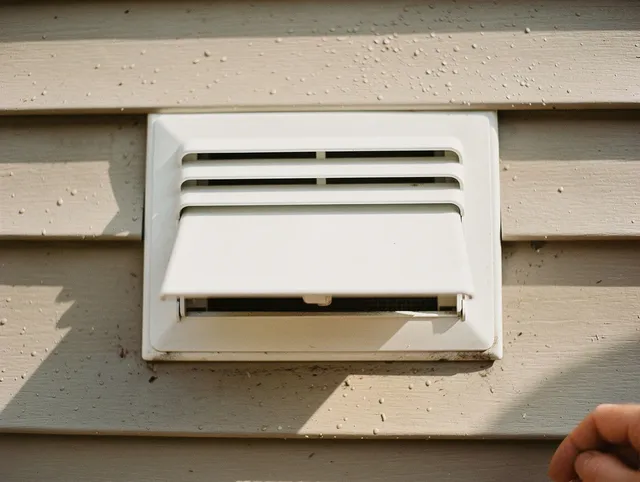 Derby Dryer Vent Cleaning technician performing professional exhaust vent cleaning at a residential property in Derby