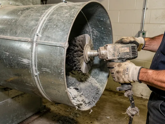 Industrial-grade dryer vent cleaning by Derby Dryer Vent Cleaning in Derby